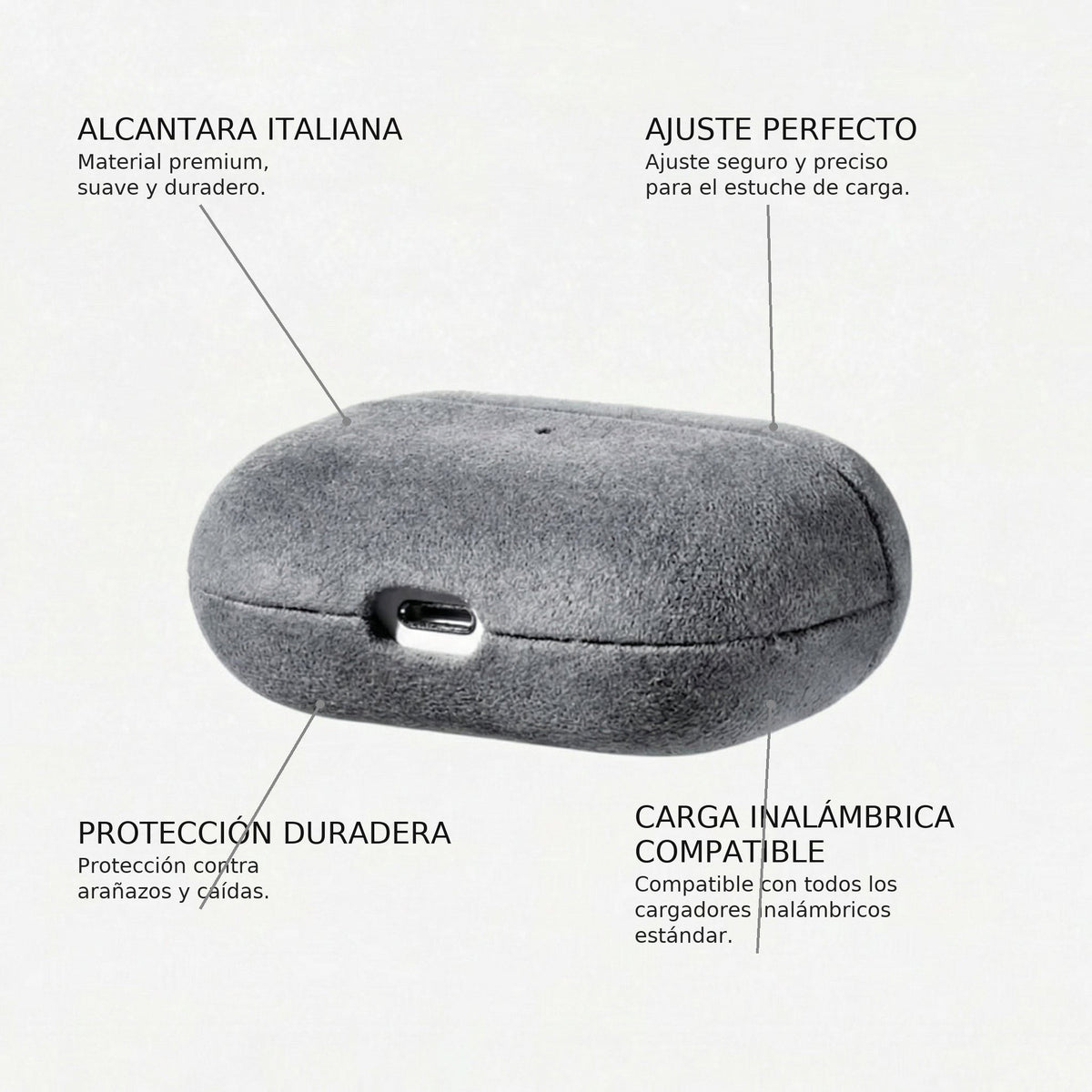 Funda de Alcántara para AirPods Pro