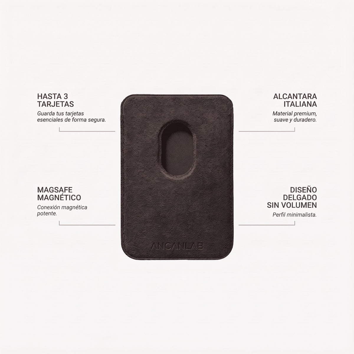 Cartera MagSafe de Alcantara
