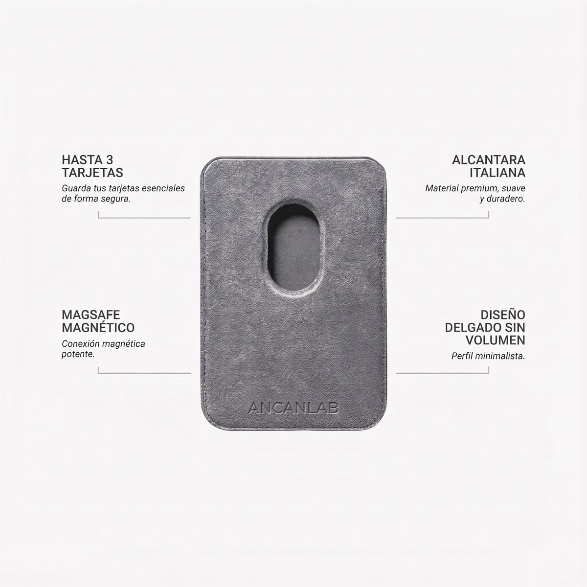 Cartera MagSafe de Alcantara