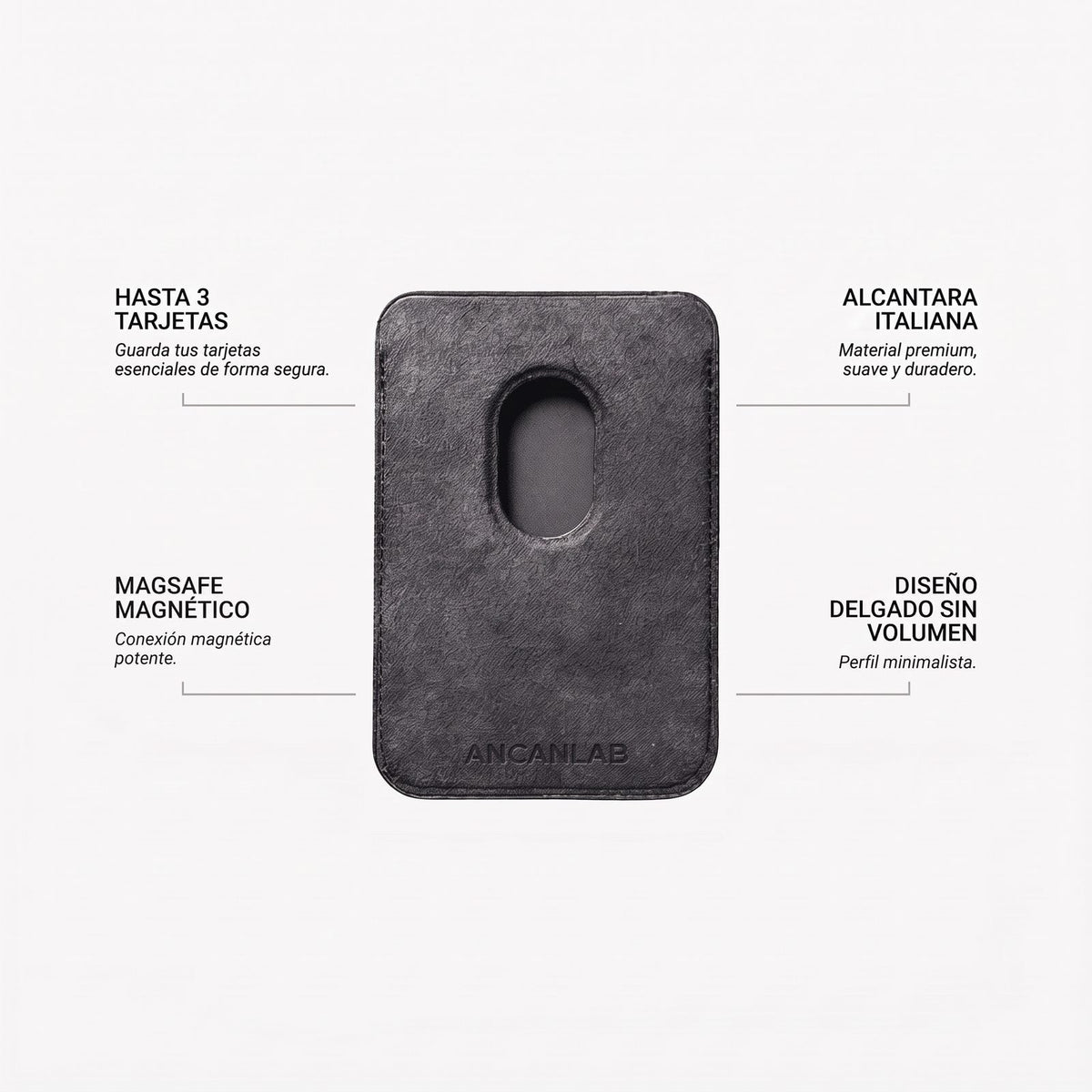 Cartera MagSafe de Alcantara